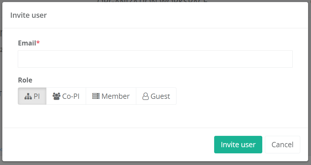 Invite user